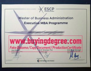 Easier to get a fake ESCP Business School MBA degree