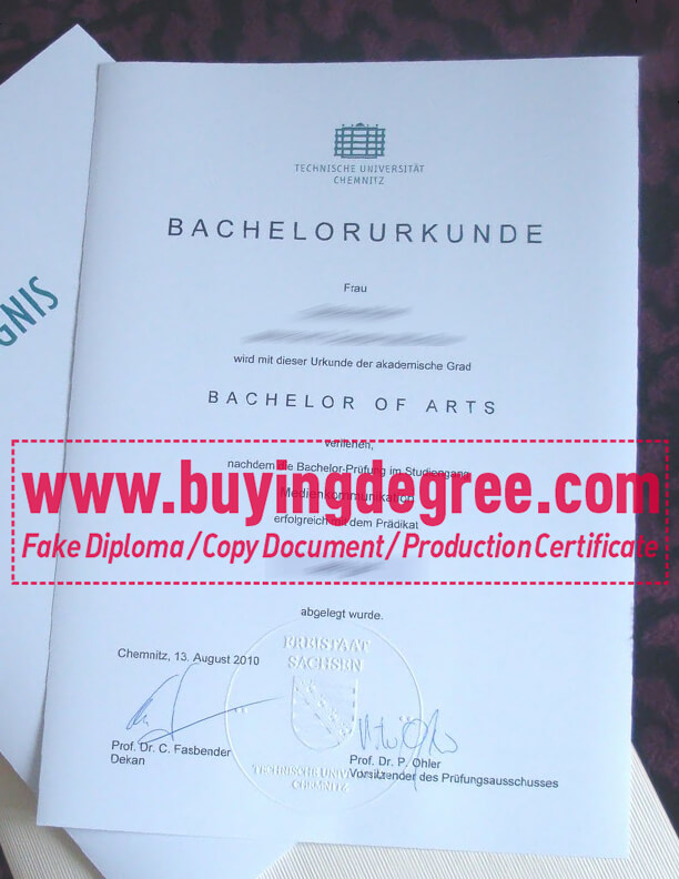 Order a Technische Universität Chemnitz fake diploma in Germany