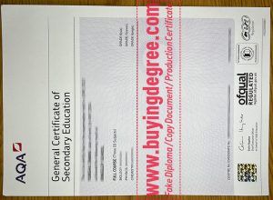 fake AQA certificate