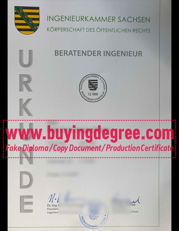 Quickly create a fake Ingenieurkammer Sachsen certificate
