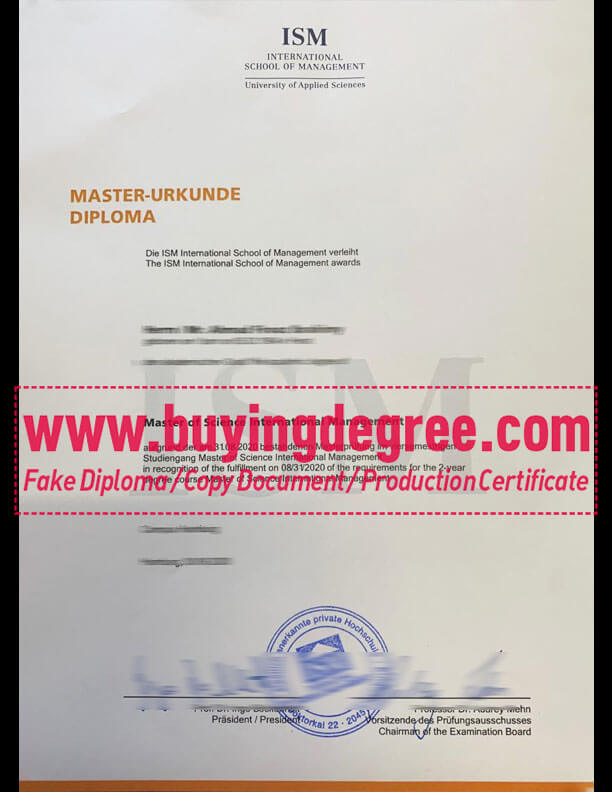 International School of Management fake diploma Get a fake diploma from International School of Management