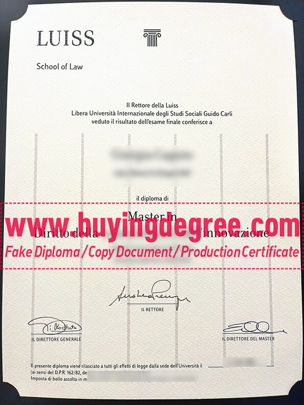 Order Realistic Luiss Guido Carli Fake Diploma in Italy