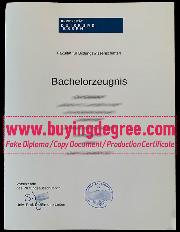 Quickly buy a fake Uni DuE diploma