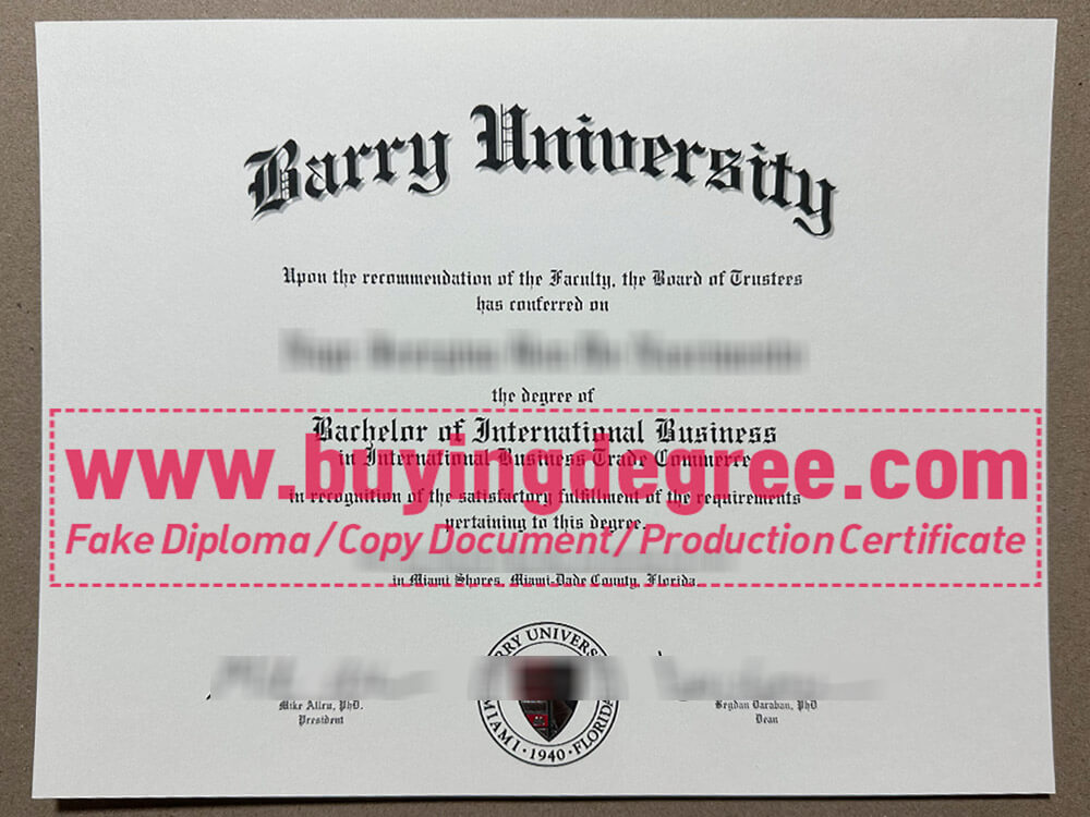 How to order a Barry University fake diploma at low price?