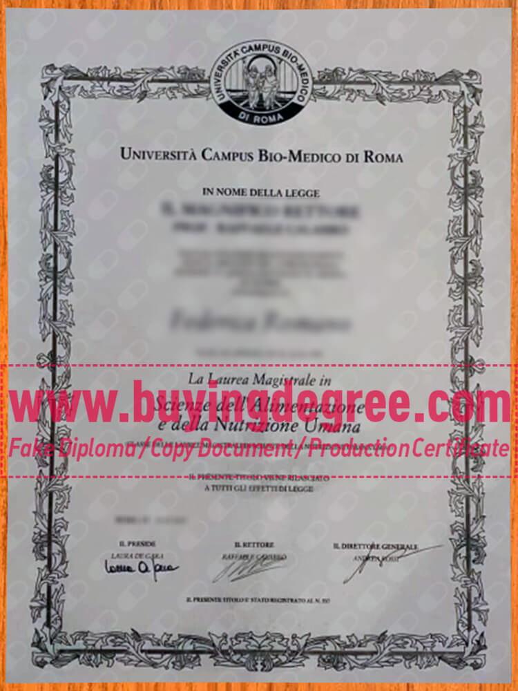 Order a Università Campus Bio-Medico fake diploma in Italy