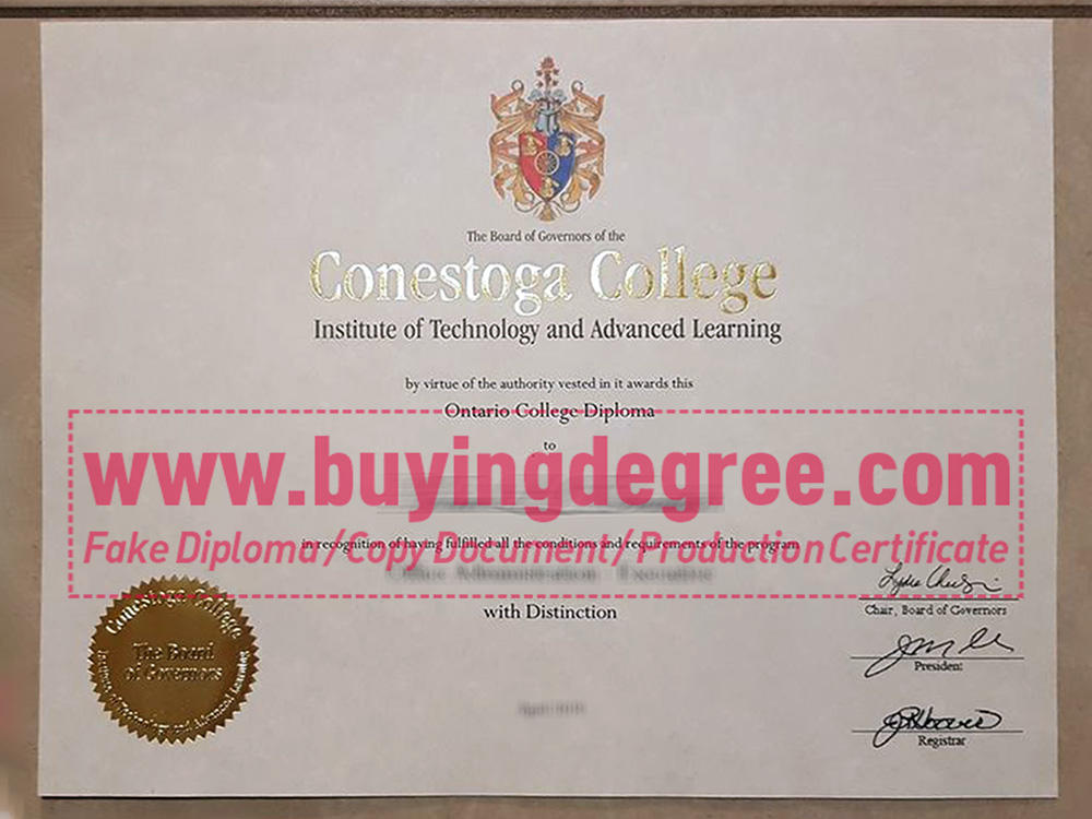 Can I order a Conestoga College fake diploma?