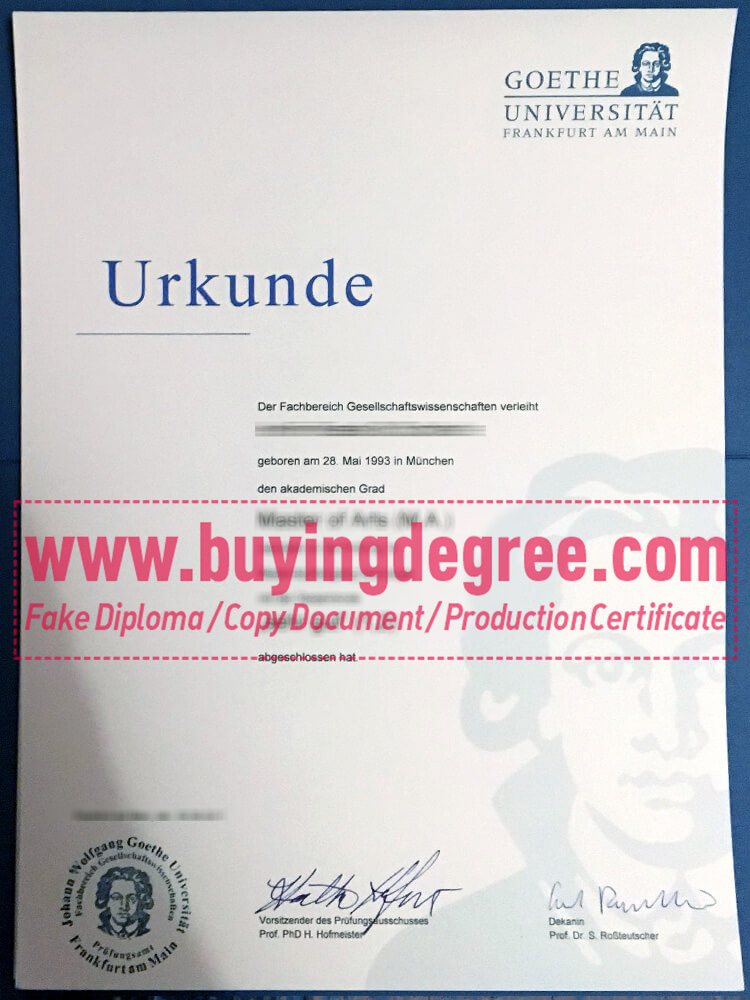 how to get a fake Uni Frankfurt degree