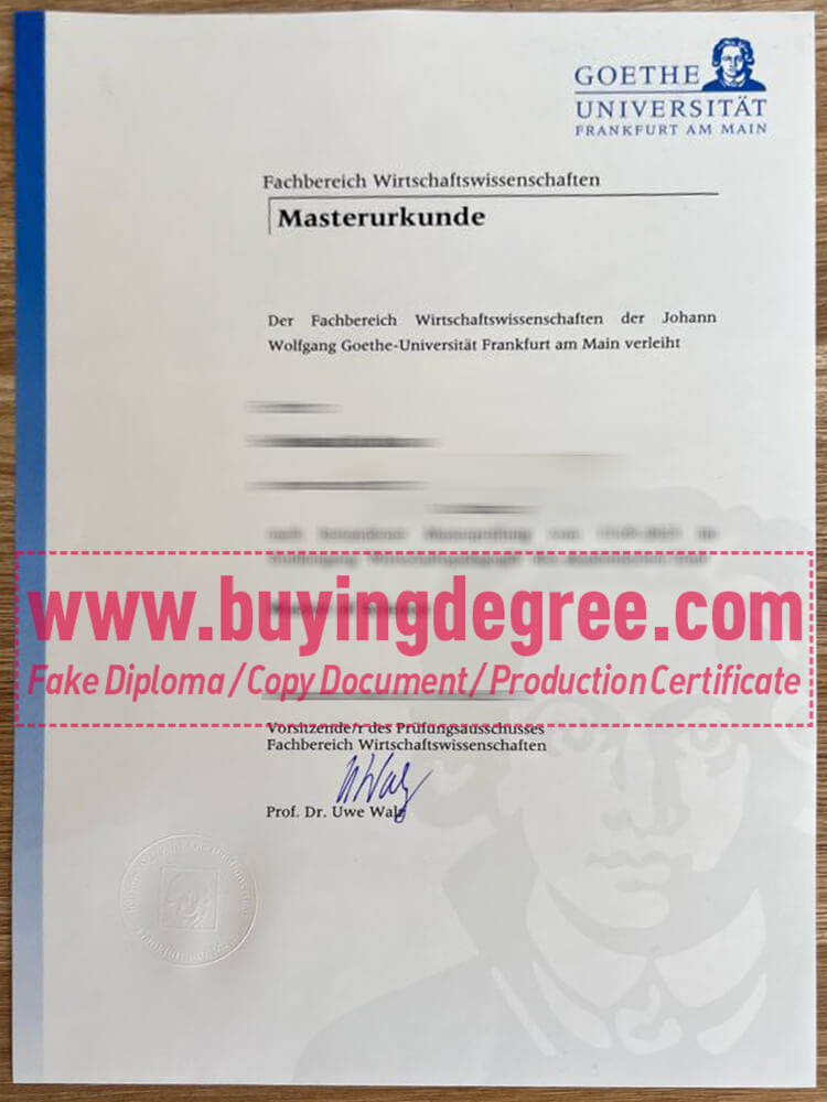 how to get a fake Goethe University Frankfurt diploma