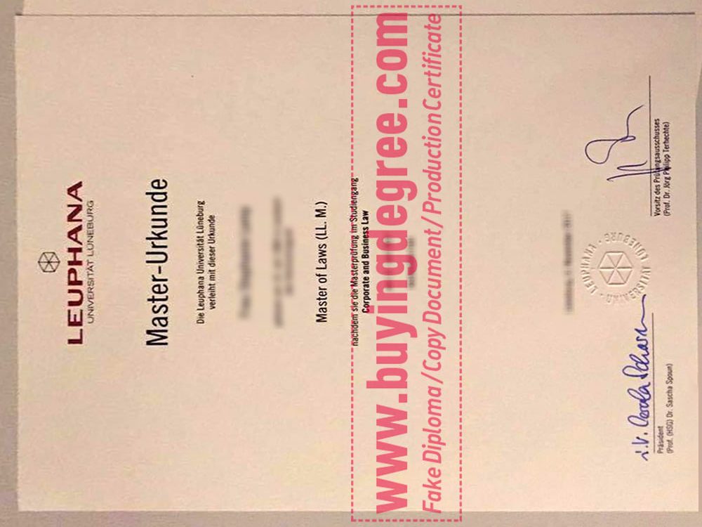 fake Leuphana University of Lüneburg diploma in Germany