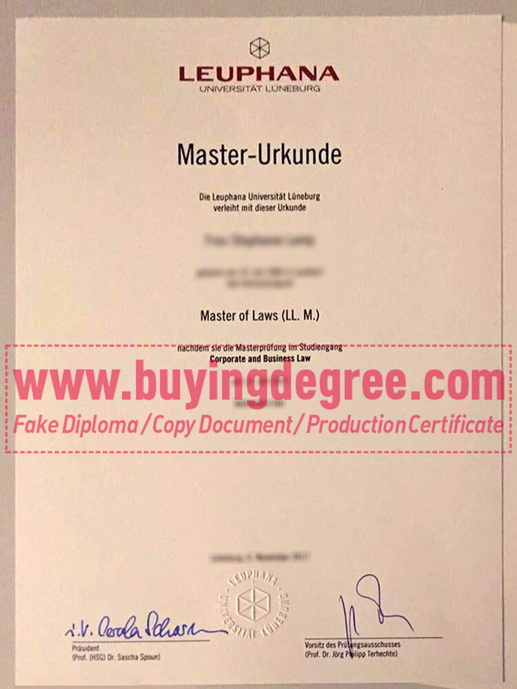 Get a fake Leuphana University of Lüneburg diploma in Germany