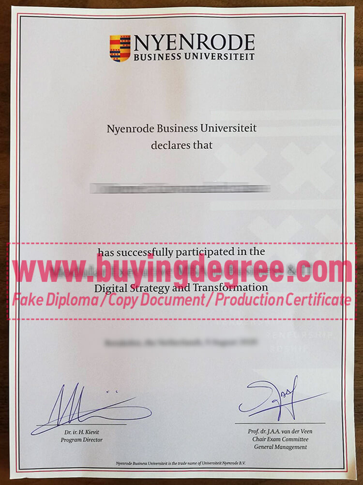 Do you want to get a fake Nyenrode Business University diploma?