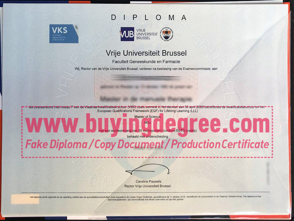 Order a Vrije Universiteit Brussel diploma, fake VUB degree