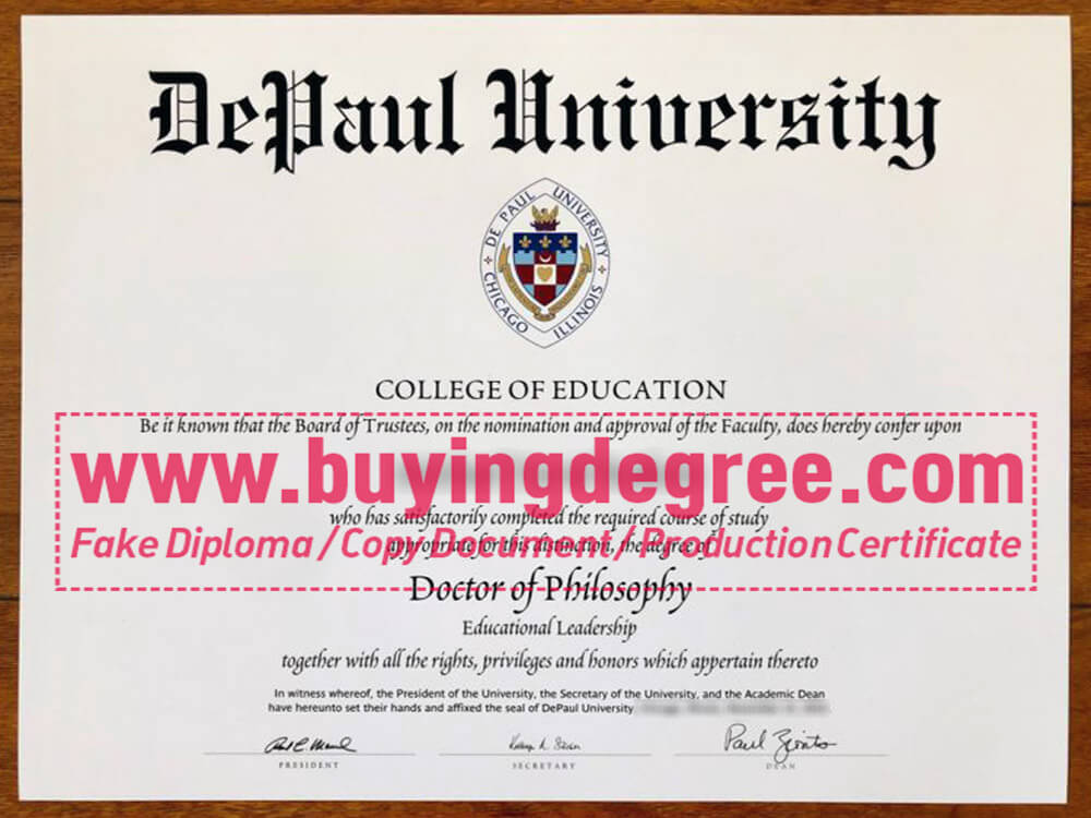 Get a Depaul University fake diploma in USA