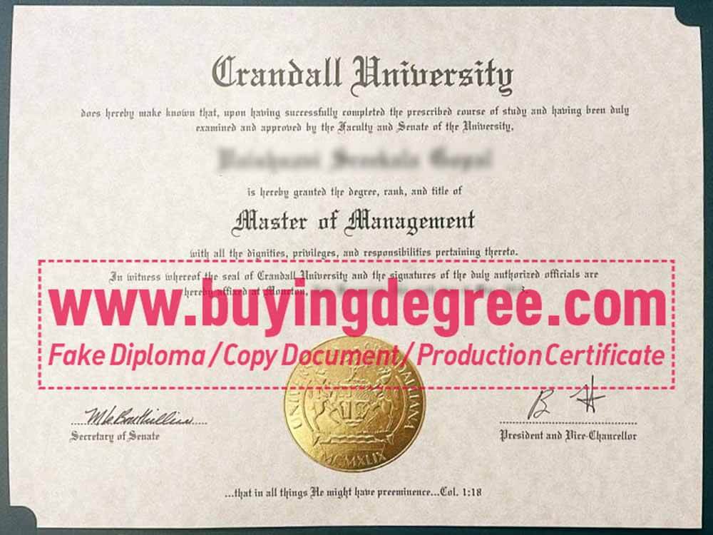 Do you want to get a fake Crandall University diploma?