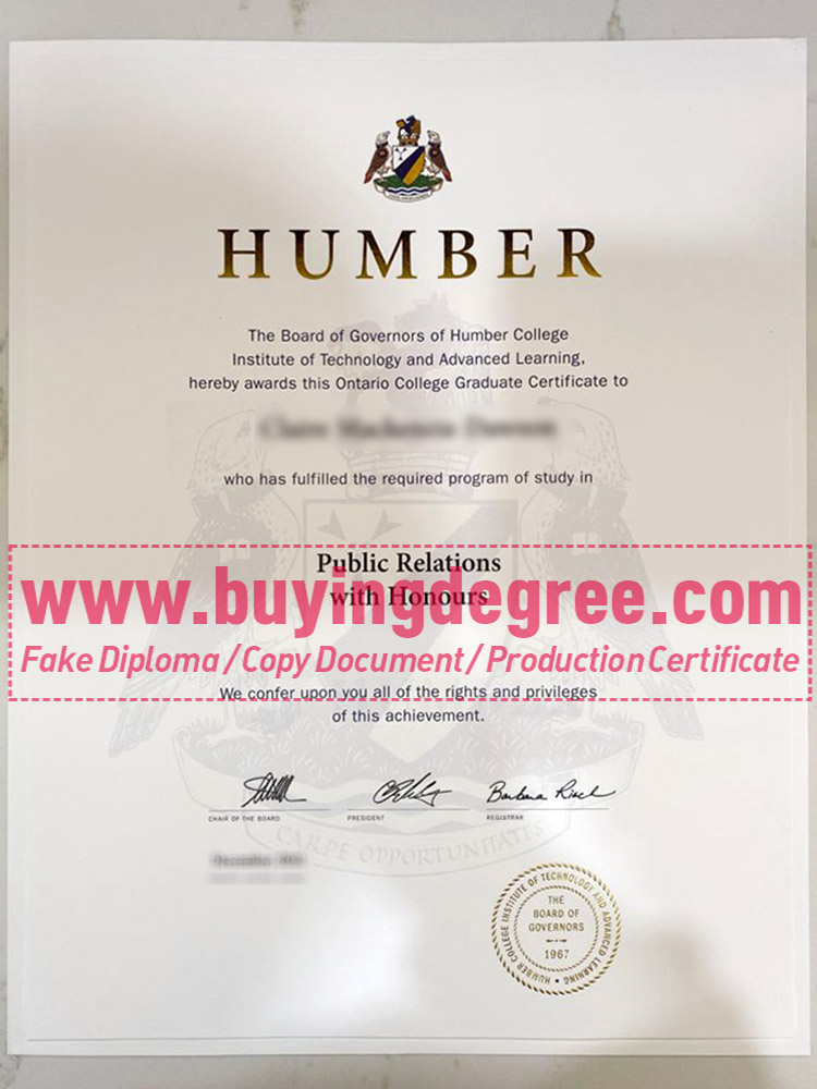 How to create a fake Humber College degree diploma?