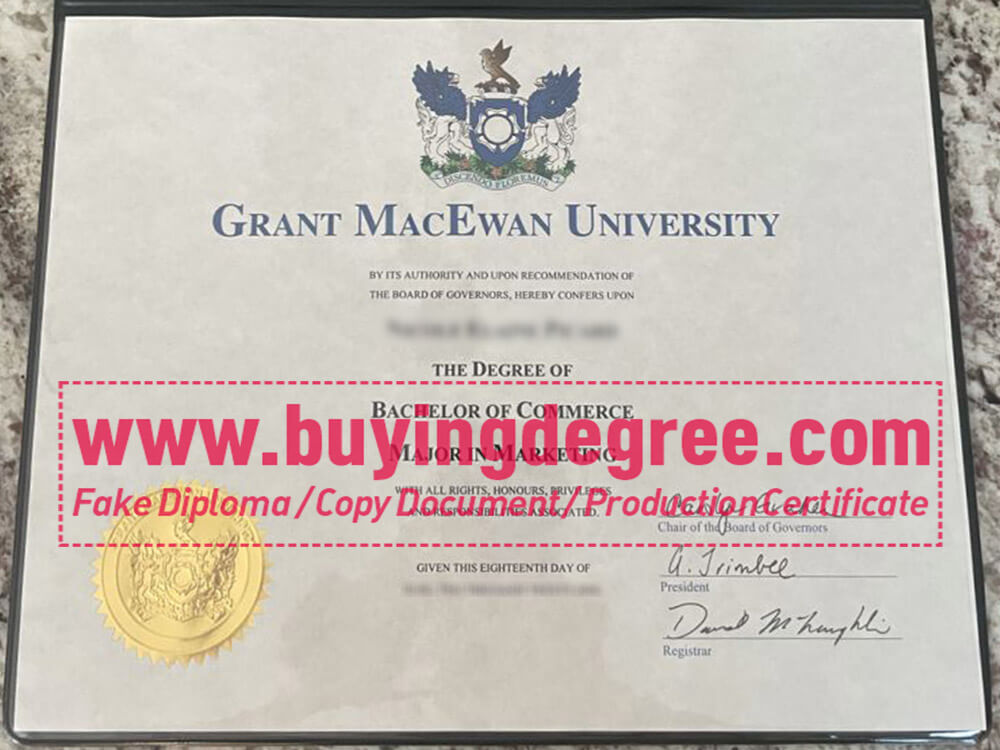 fake MacEwan University Diploma in Canada