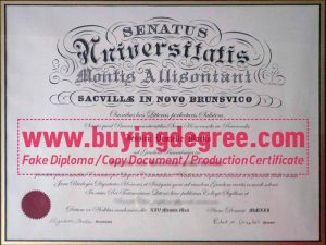 order a Mount Allison University diploma