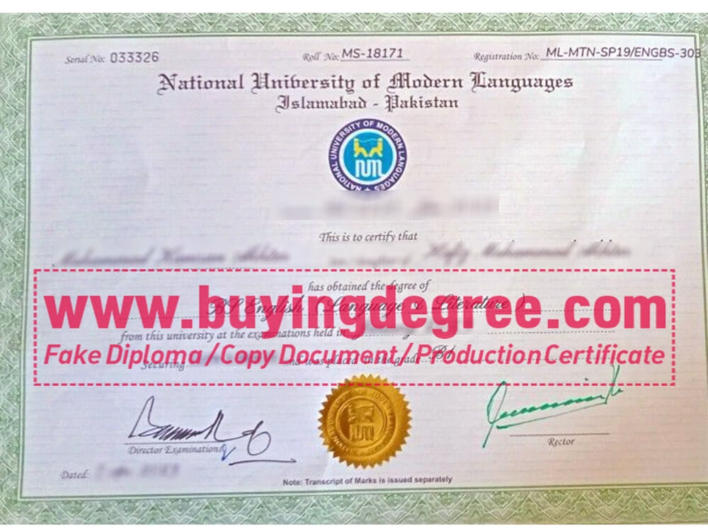How to buy a fake NUML diploma at low price in Pakistan