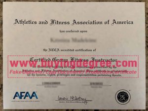 Buy a fake AFAA certification