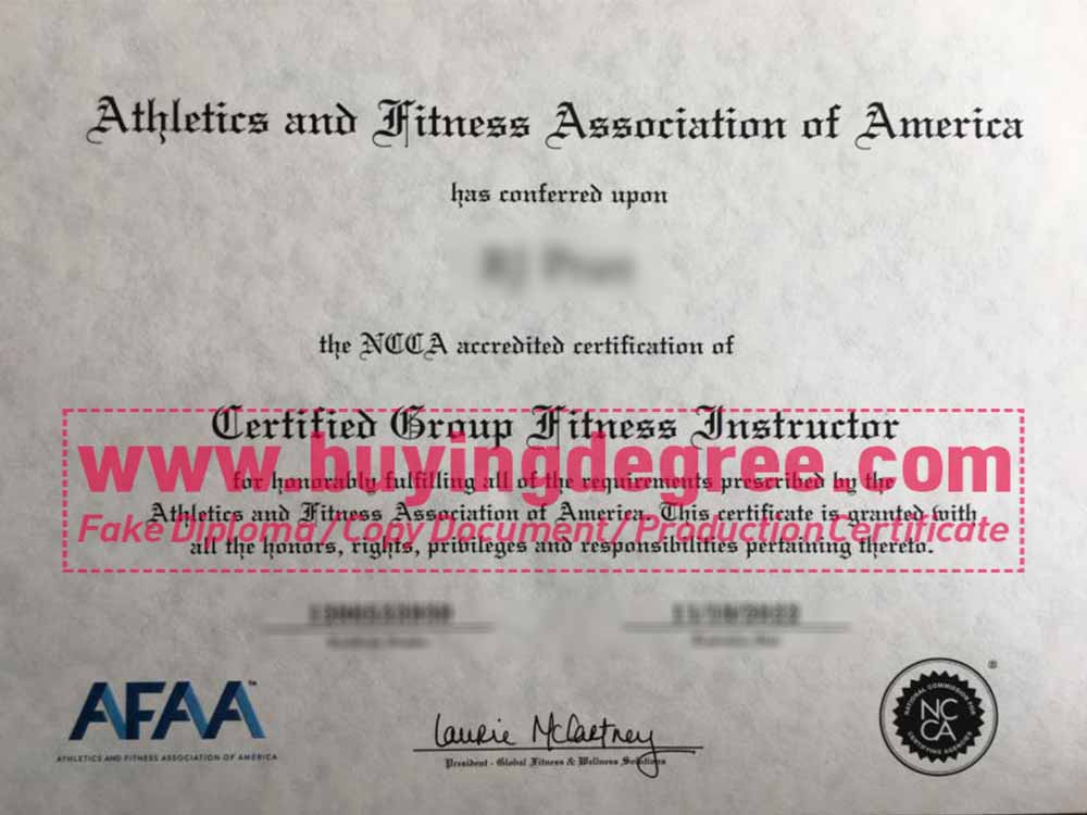 Buy a fake AFAA certificate in USA