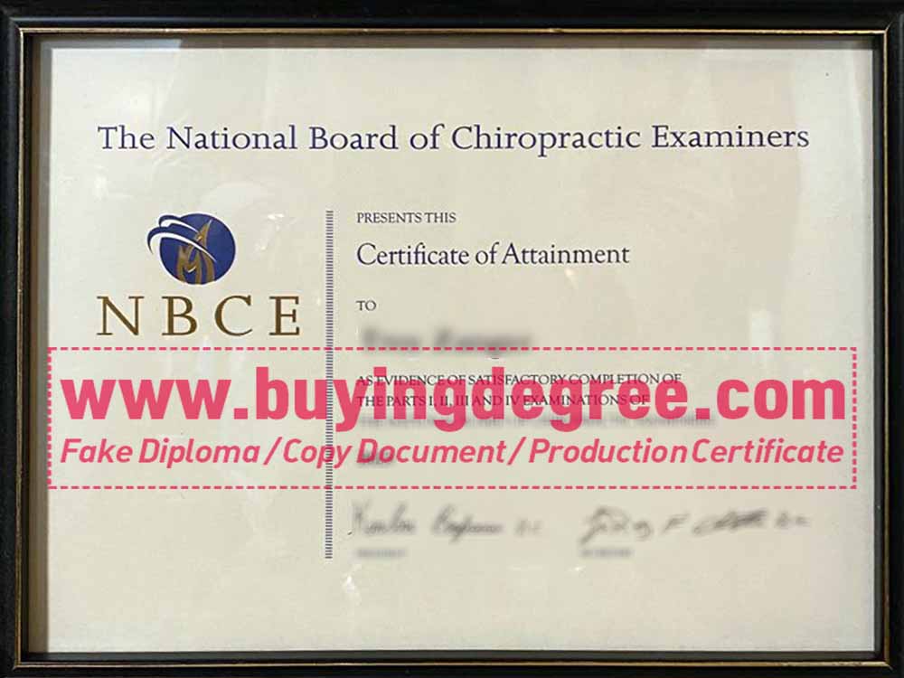 Buy a fake National Board of Chiropractic Examiners certification in USA