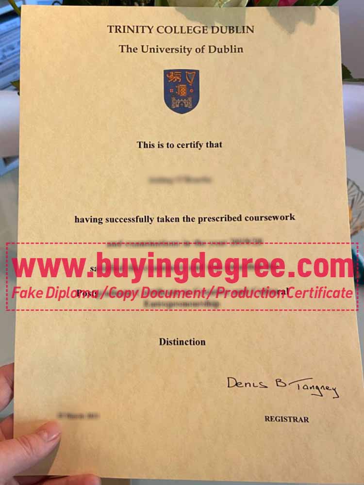 Is it possible to get a fake Trinity University Dublin diploma quickly?
