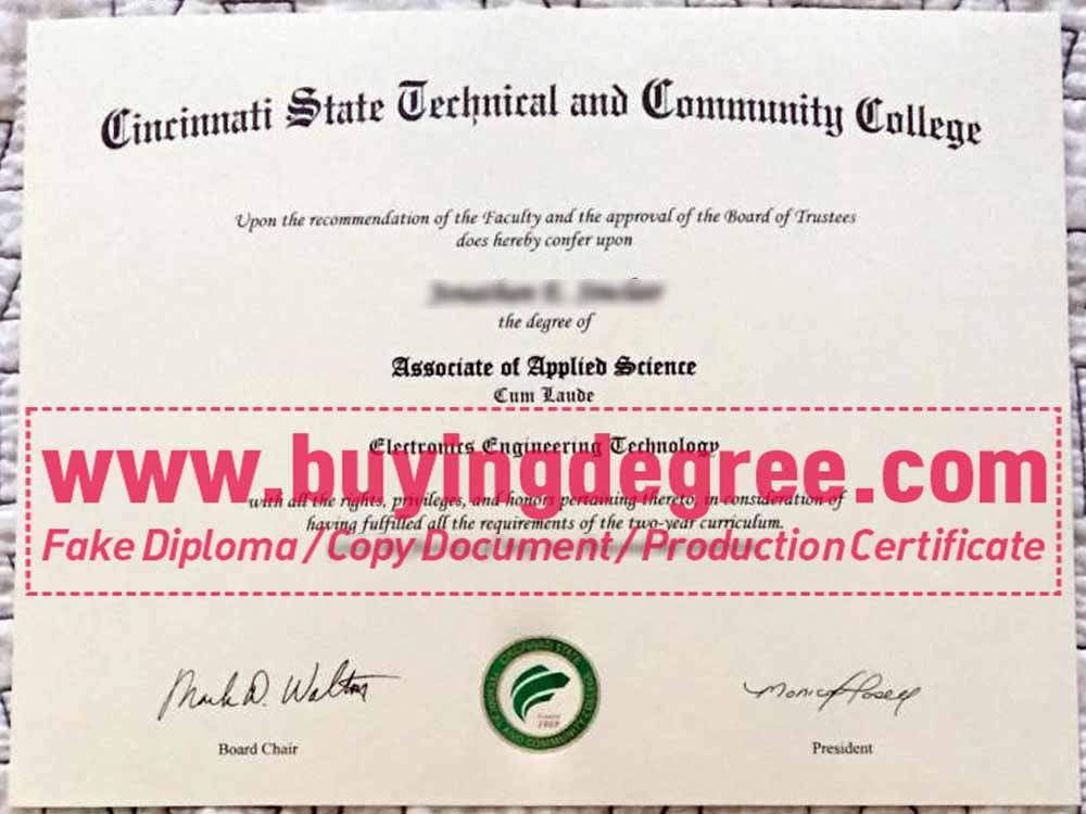 What does it take to earn a fake Cincinnati State diploma?