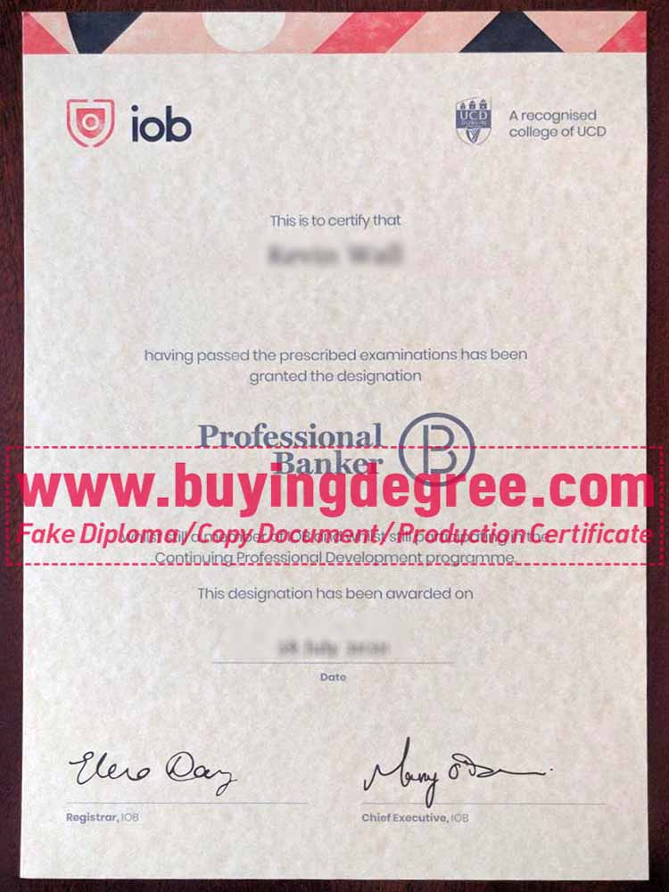 How to buy a fake IOB certificate