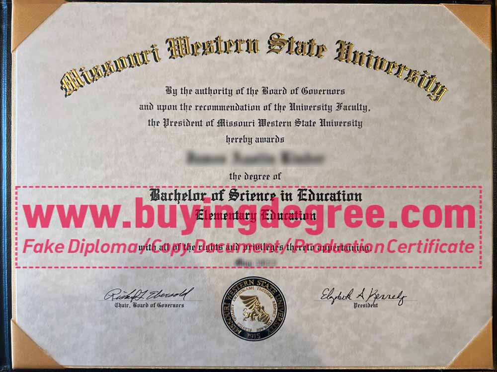 Order a fake Missouri Western State University diploma online