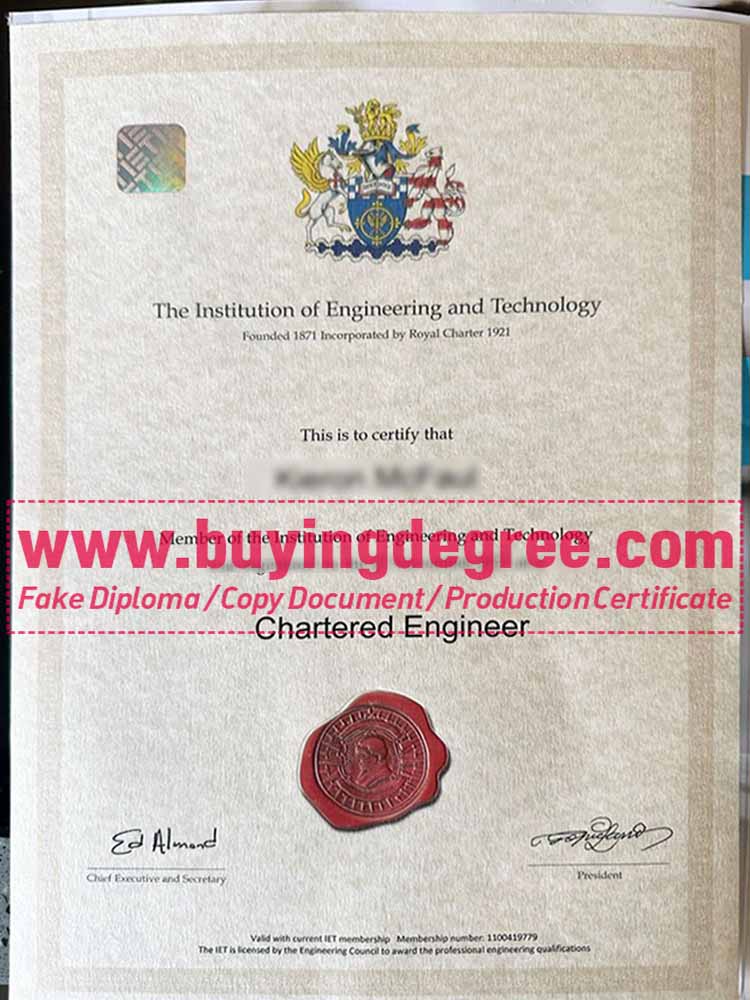 Buy an IET certificate
