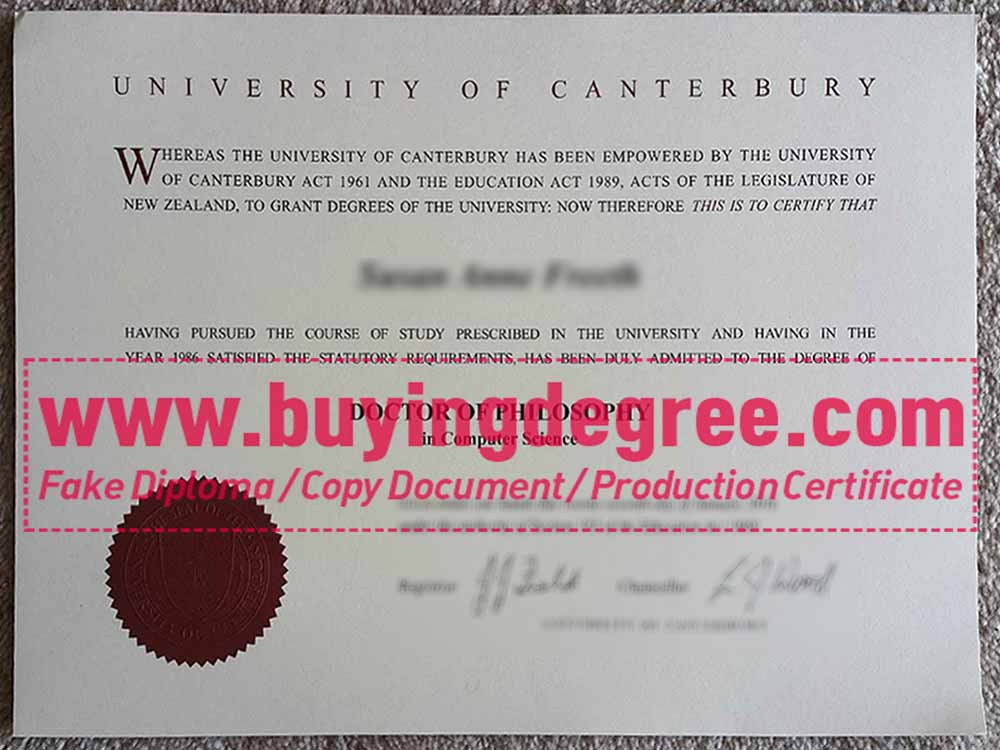 Buy a fake University of Canterbury diploma at a low price