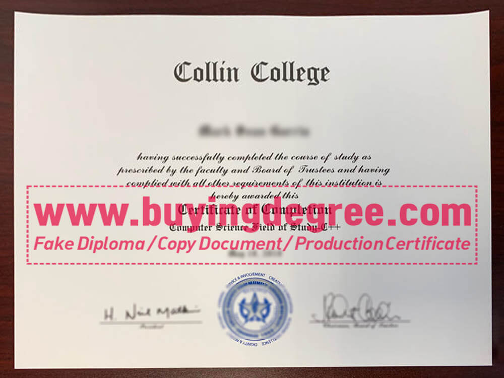 How can I order a fake Collin College certificate at a low price?