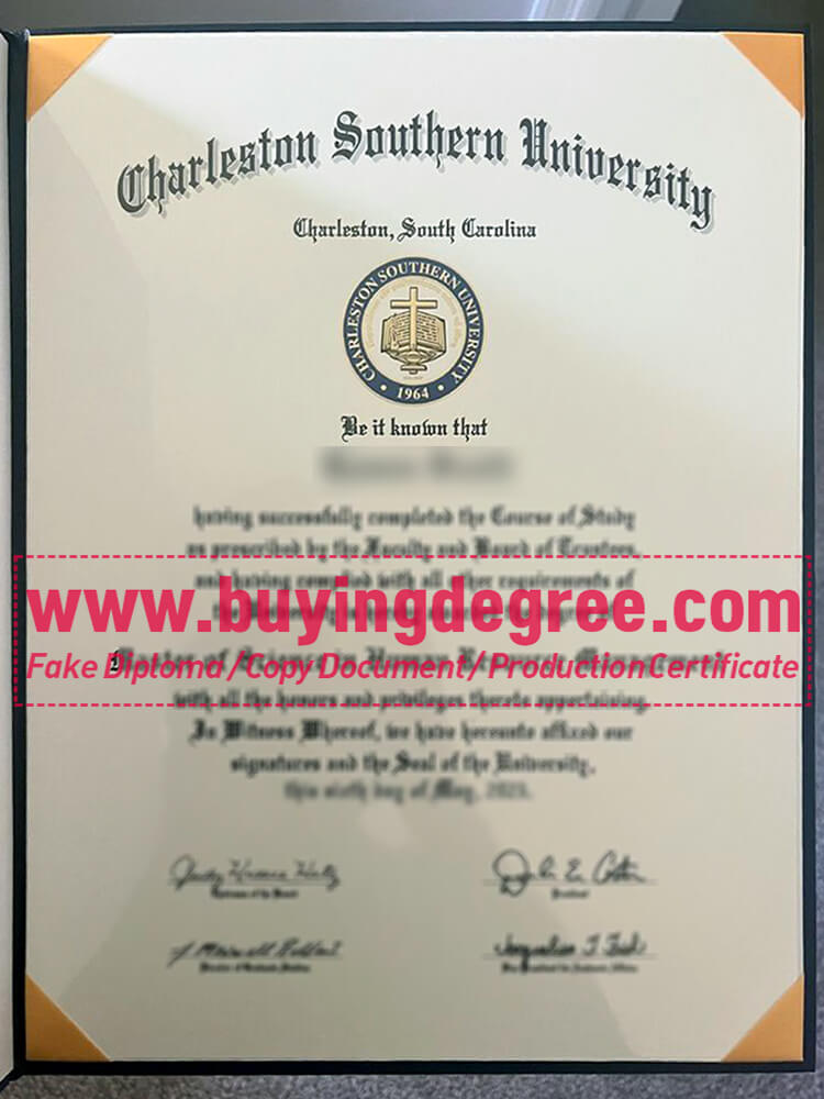 Order a fake Charleston Southern University diploma quickly