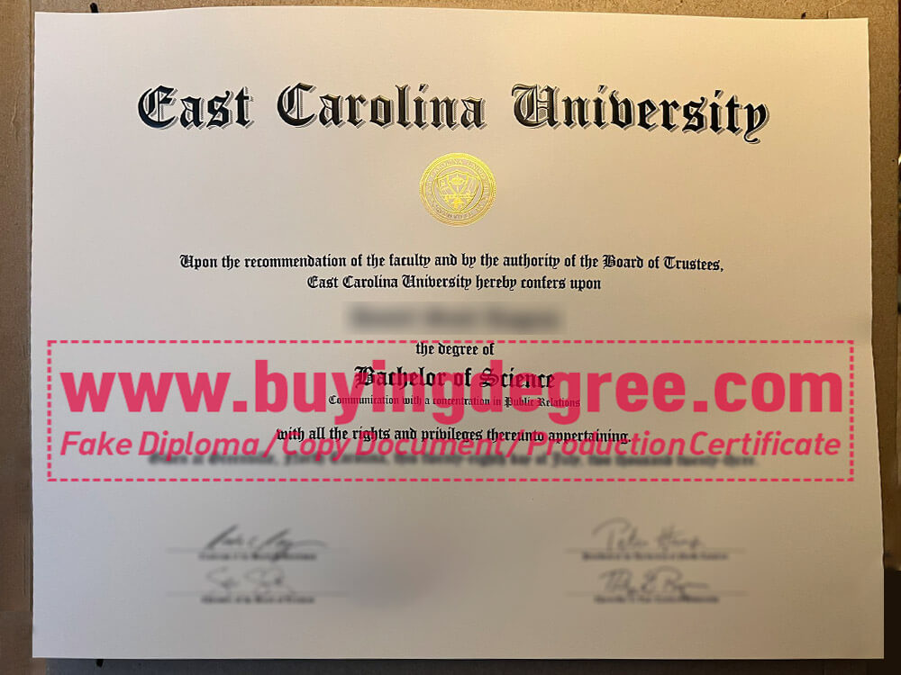 Quickly get a fake ECU degree in the USA