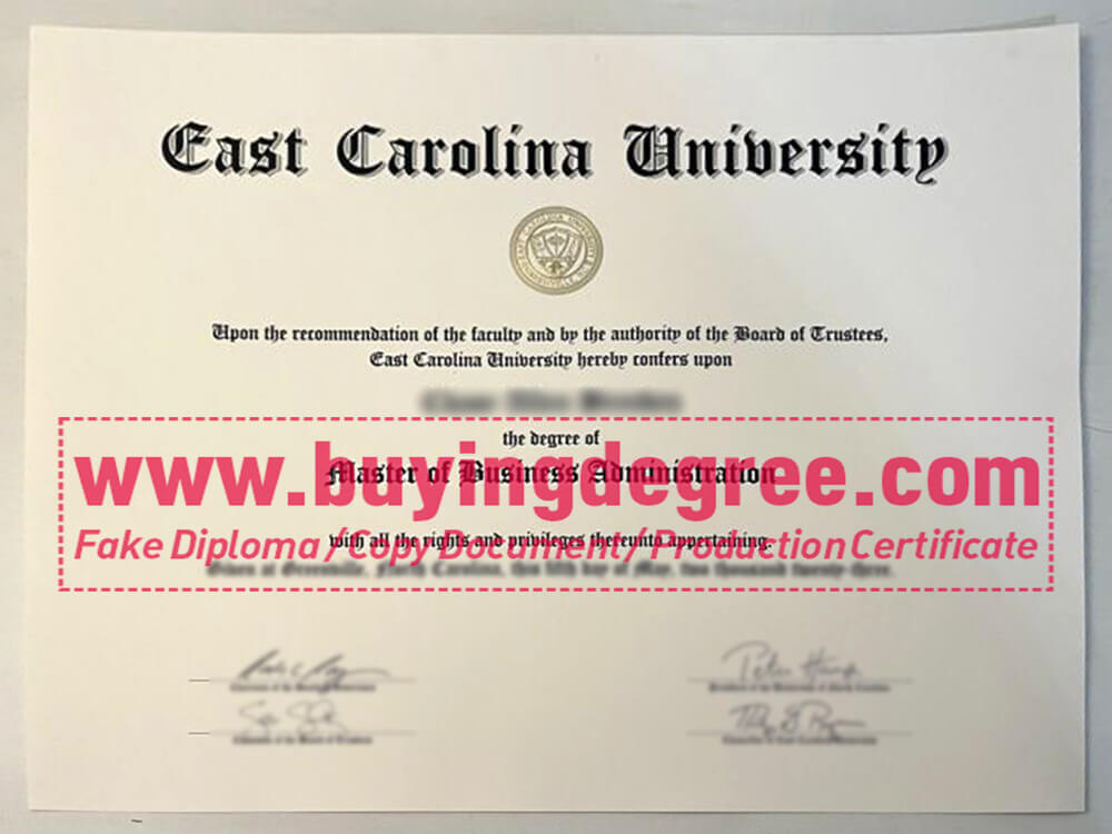 create a fake East Carolina University diploma in the USA