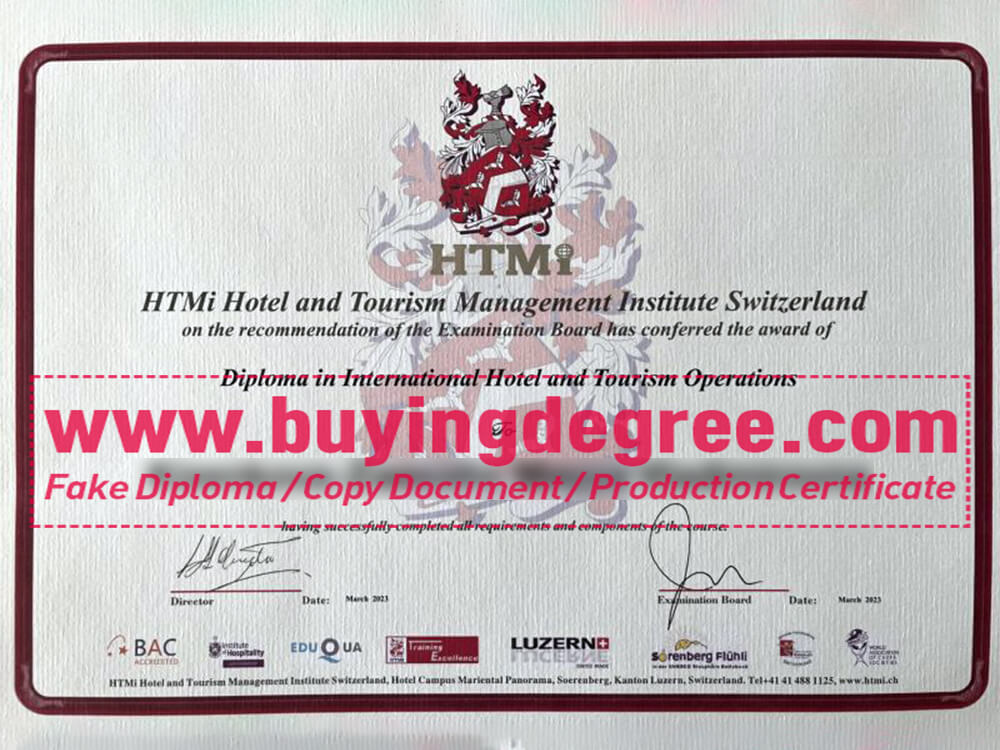 How to Order a fake HTMi Higher Diploma in Hotel Management