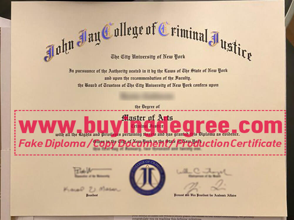 How to Customize a fake John Jay College of Criminal Justice diploma