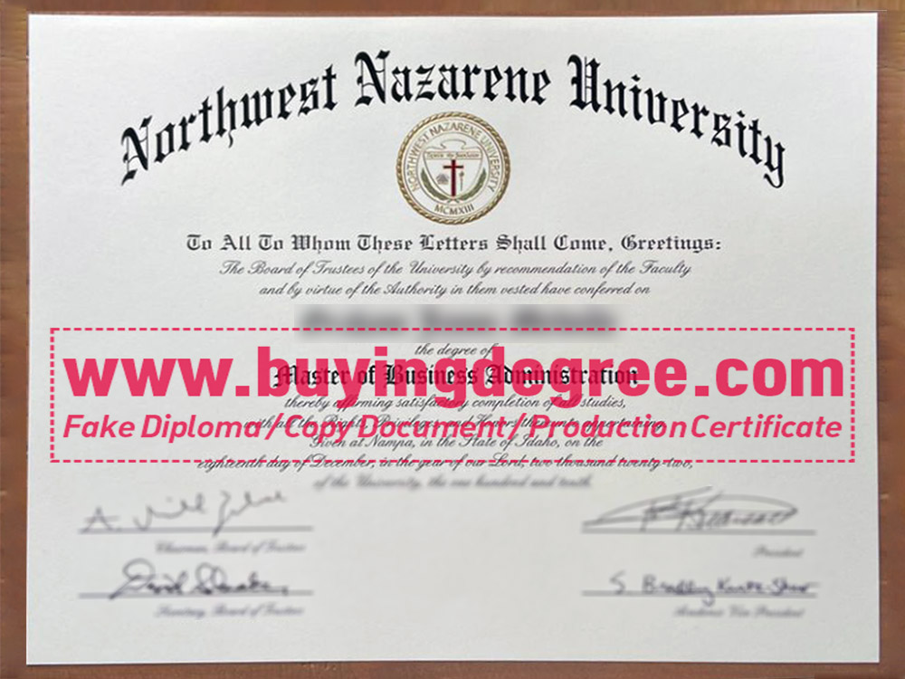 get a fake Northwest Nazarene University diploma