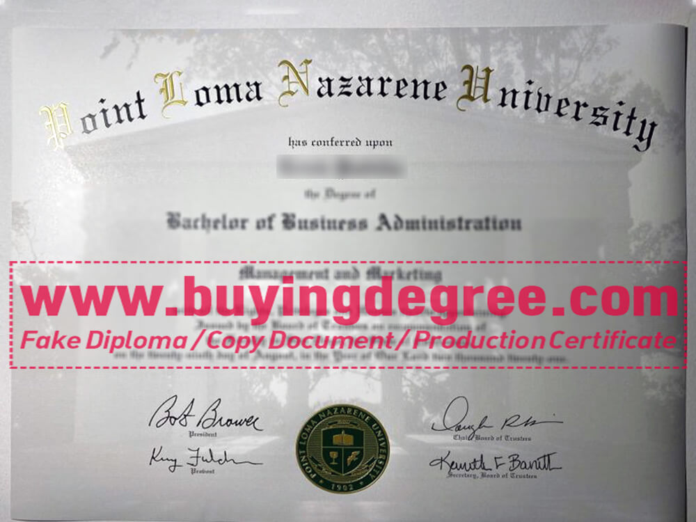 How to order a fake PLNU bachelor's degree