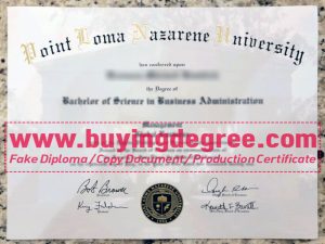 customize a fake Point Loma Nazarene University diploma