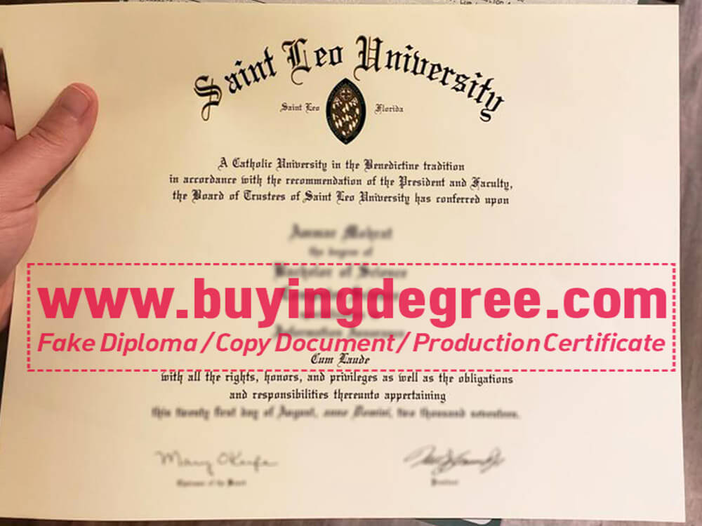 fake Saint Leo University diploma in the USA