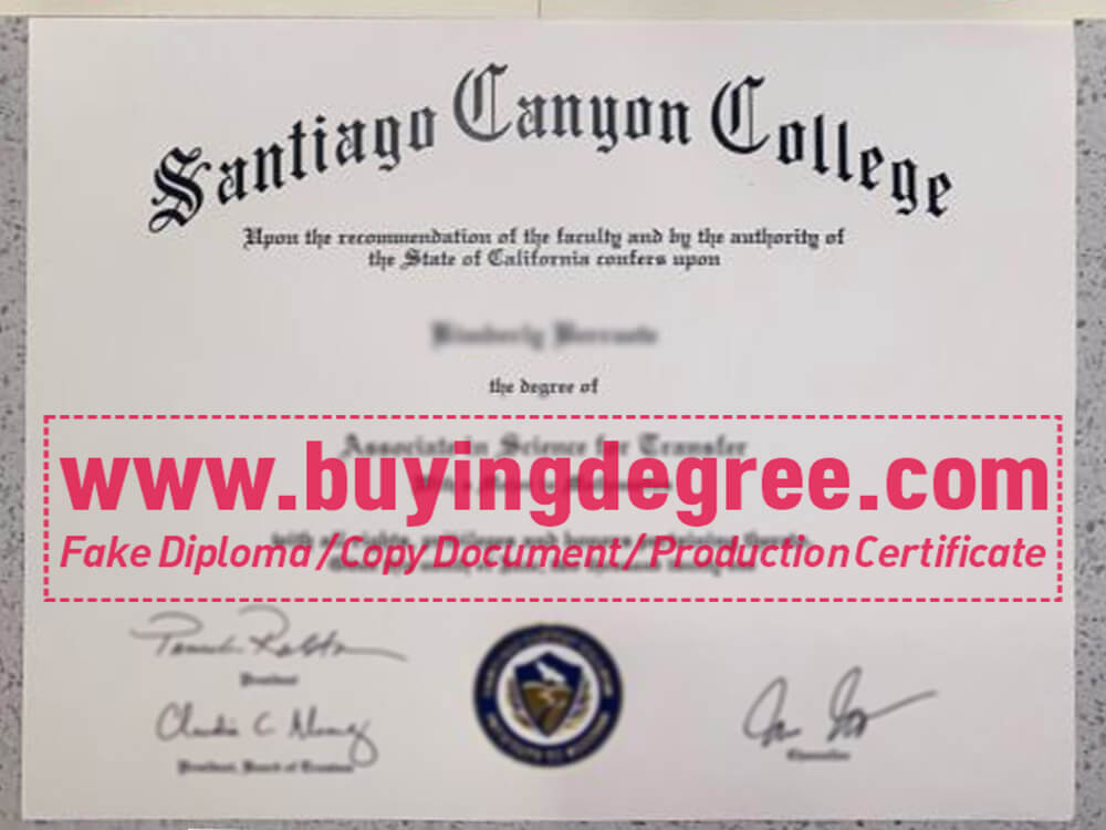 How to order a Santiago Canyon College degree in US