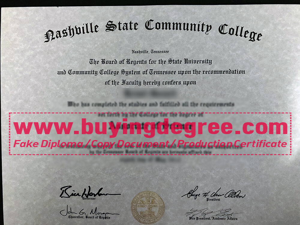How to get a fake Nashville State Community College degree