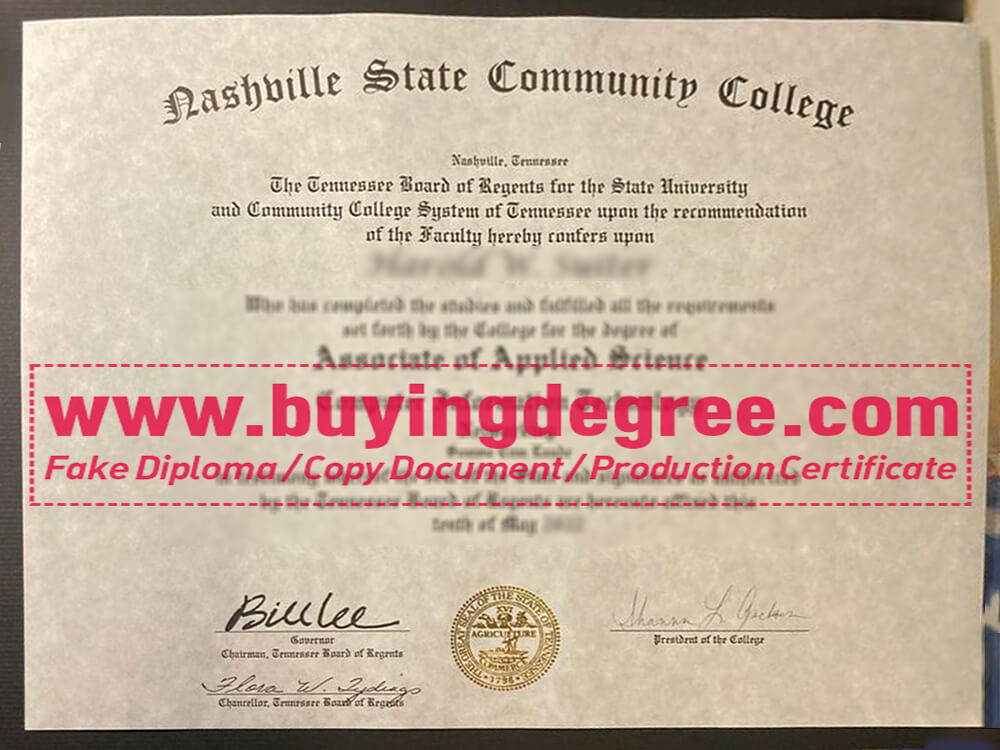 How to Create a fake Nashville State Community College diploma?