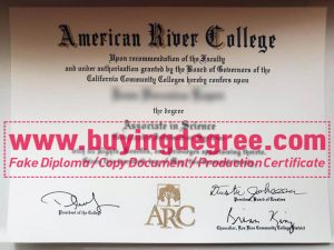 fake American River College diploma