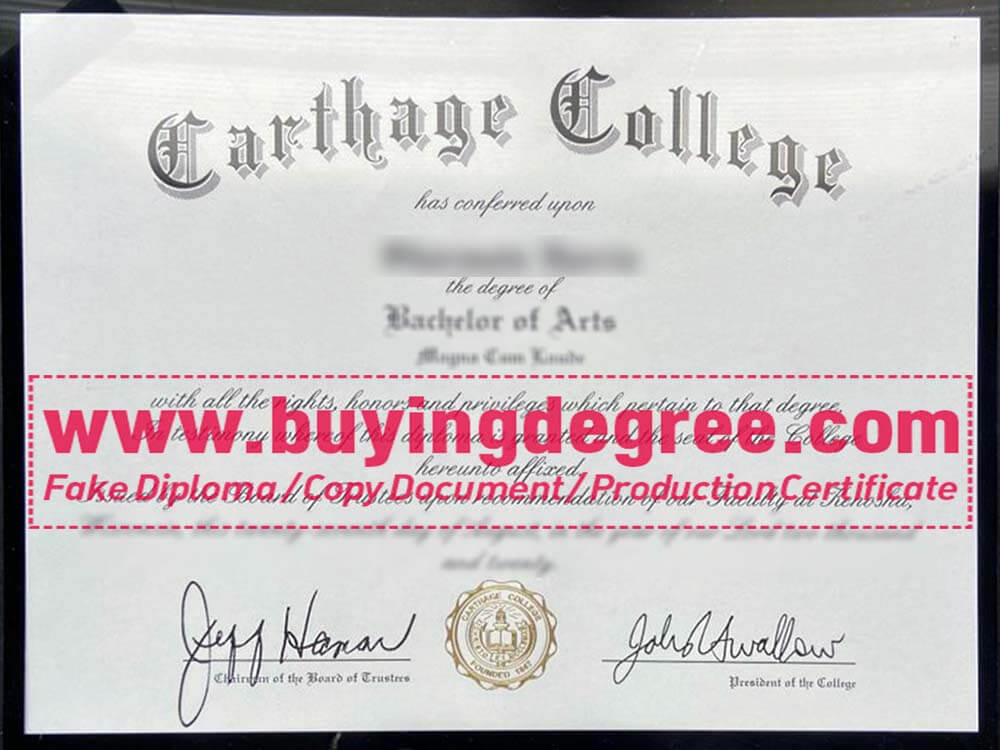 Fake Carthage College Diploma