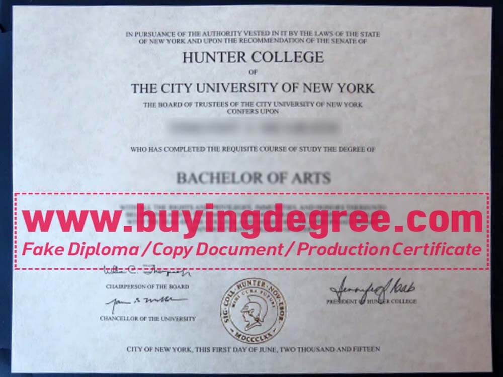 How to buy a fake Hunter College degree?