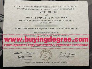 get a fake Hunter College diploma