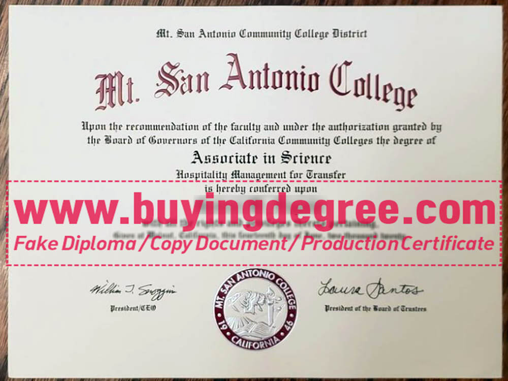Customize a Mt. San Antonio College fake diploma in California?