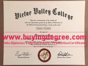 customize a fake Victor Valley College diploma